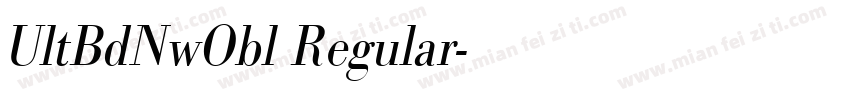 UltBdNwObl Regular字体转换